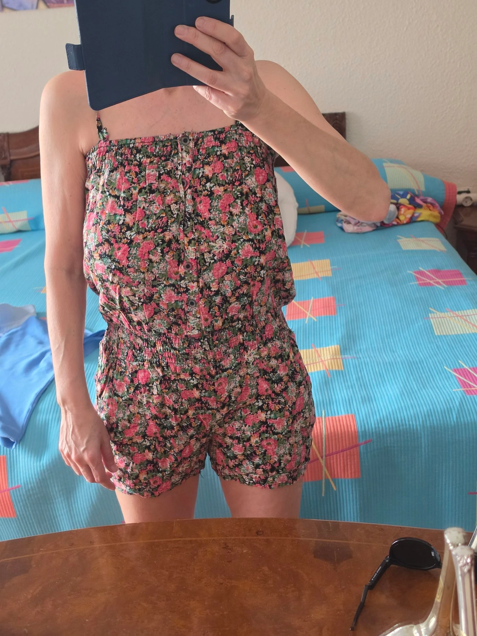 Pink Floral Print Short Jumpsuit – photo 2